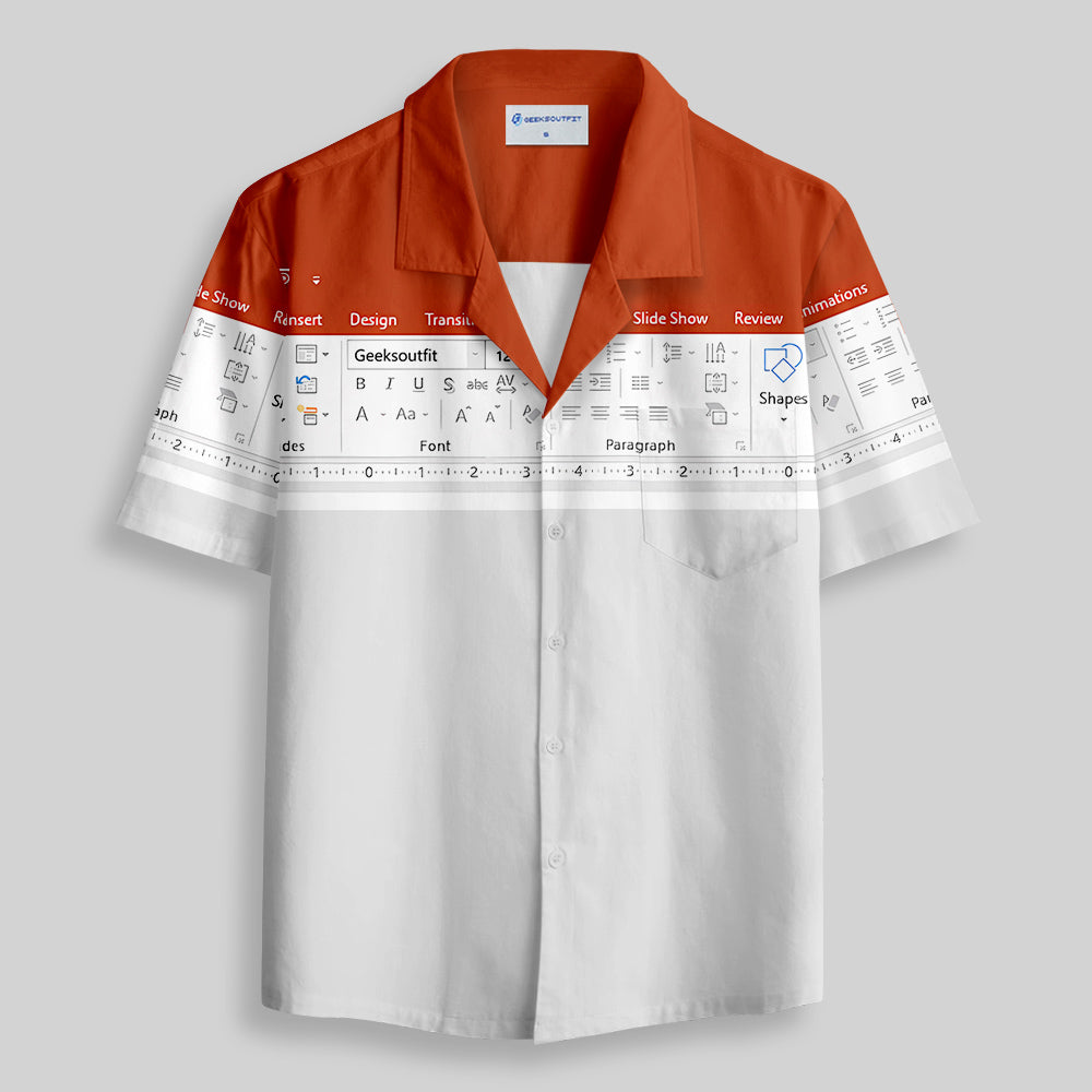 Chemise Hawaïenne à Poche - Chemise de Bureau Drôle Excel Trois