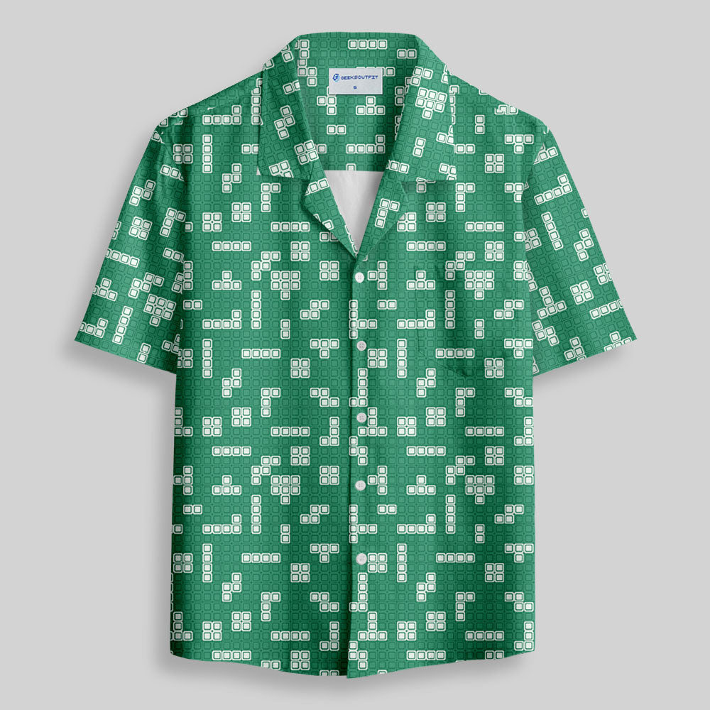 Chemise Hawaïenne à Poche - Jeux Rétro Russes Vert