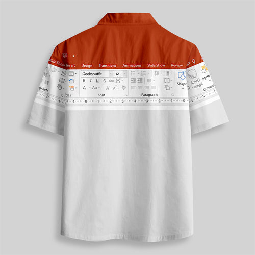 Chemise Hawaïenne à Poche - Chemise de Bureau Drôle Excel Trois