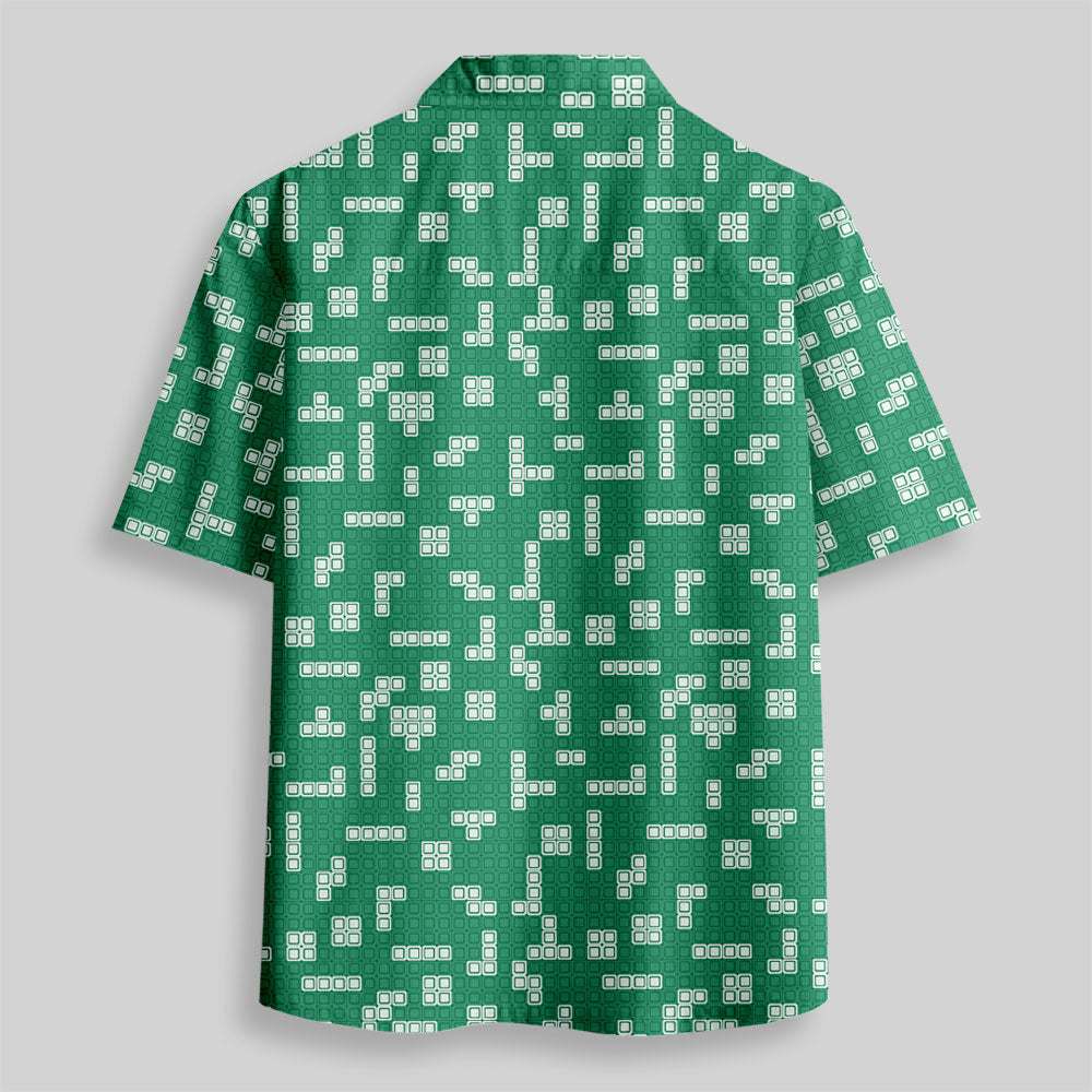 Chemise Hawaïenne à Poche - Jeux Rétro Russes Vert