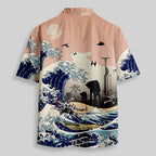 Chemise Hawaïenne à Poche - Silhouette Urbaine de l'Empire Galactique Walker