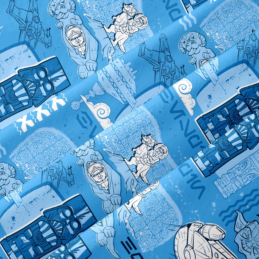 Chemise Hawaïenne à Poche - Tiki Hawaïen Traditionnel Bleu