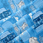 Chemise Hawaïenne à Poche - Tiki Hawaïen Traditionnel Bleu