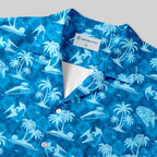 Chemise Hawaïenne à Poche - Avion Hawaïen Bleu
