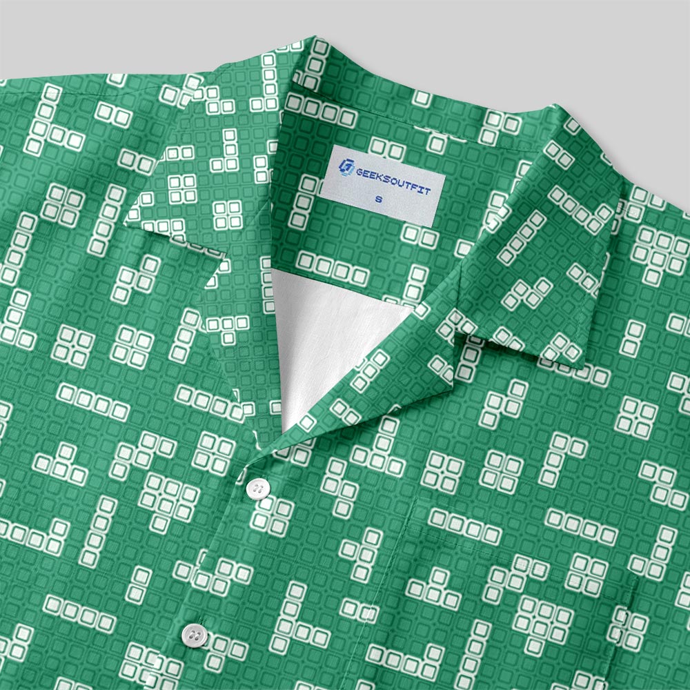 Chemise Hawaïenne à Poche - Jeux Rétro Russes Vert