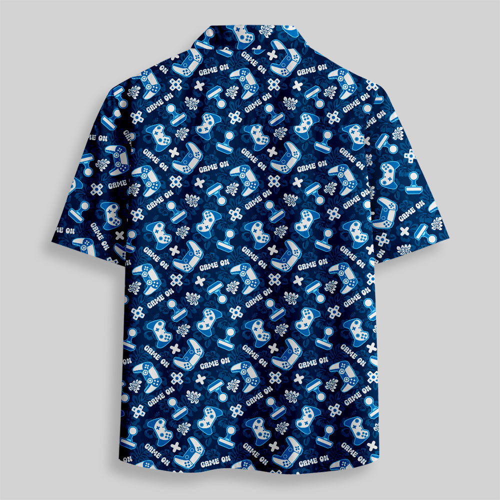 Chemise Hawaïenne à Poche - Partie Lancée Manette Bleue