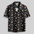 Chemise Hawaïenne à Poche - Plaisir Félin avec Dés de JDR Noir
