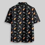 Chemise Hawaïenne à Poche - Plaisir Félin avec Dés de JDR Noir