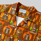 Chemise Hawaïenne à Poche - Tiki Hawaïen Traditionnel Marron