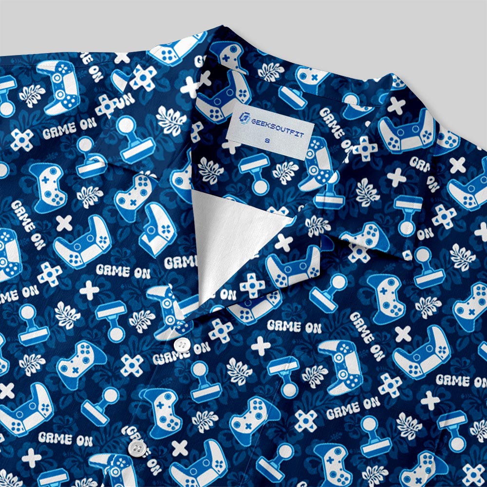 Chemise Hawaïenne à Poche - Partie Lancée Manette Bleue