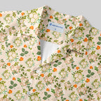 Chemise Hawaïenne à Poche - Dés de JDR Plantes Blanc Cassé