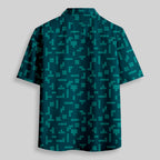 Chemise Hawaïenne à Poche - Jeux Rétro Russes Bleu