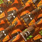 Chemise Hawaïenne à Poche - Tiki Hawaïen Traditionnel Marron