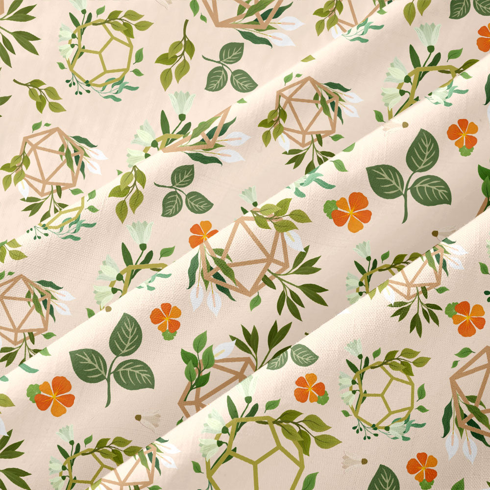 Chemise Hawaïenne à Poche - Dés de JDR Plantes Blanc Cassé