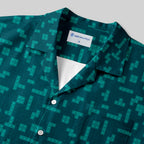 Chemise Hawaïenne à Poche - Jeux Rétro Russes Bleu