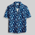 Chemise Hawaïenne à Poche - Partie Lancée Manette Bleue