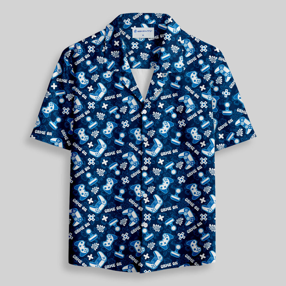 Chemise Hawaïenne à Poche - Partie Lancée Manette Bleue