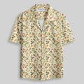 Chemise Hawaïenne à Poche - Dés de JDR Plantes Blanc Cassé