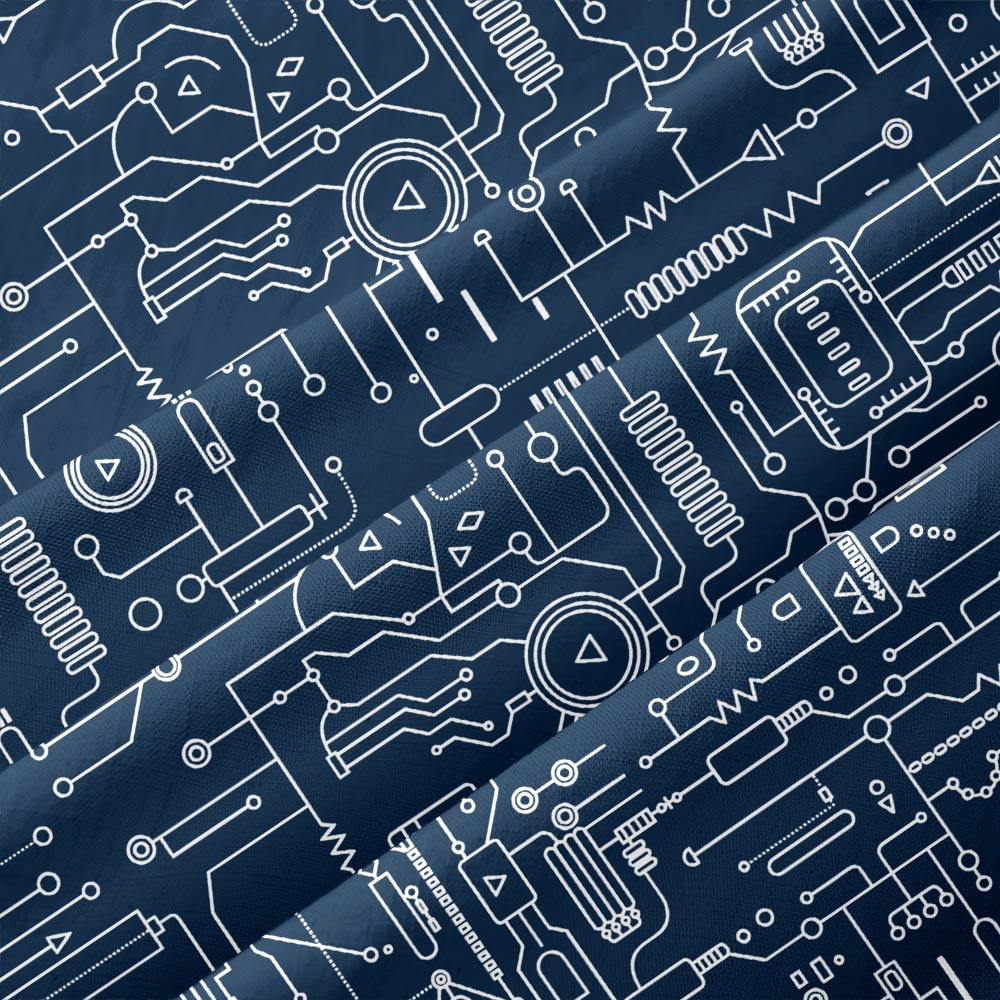 Chemise Hawaïenne à Poche - Carte Circuit Défectueuse Bleue