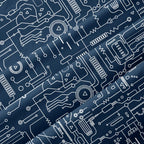 Chemise Hawaïenne à Poche - Carte Circuit Défectueuse Bleue