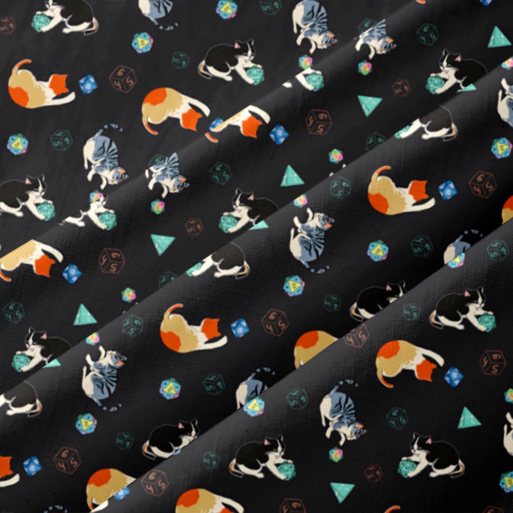 Chemise Hawaïenne à Poche - Plaisir Félin avec Dés de JDR Noir