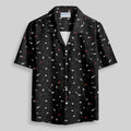 Chemise Hawaïenne à Poche - Icône de Vaisseau Spatial Noir