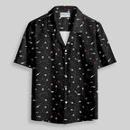 Chemise Hawaïenne à Poche - Icône de Vaisseau Spatial Noir
