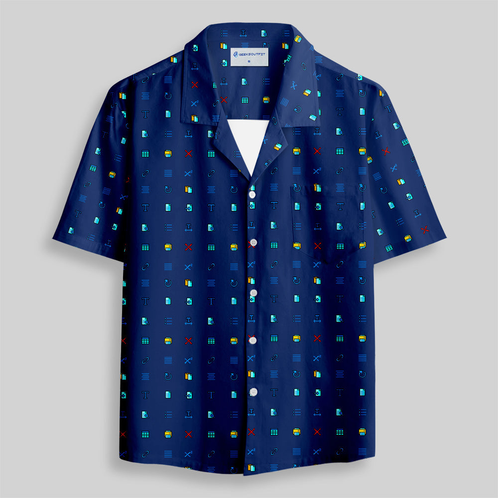 Chemise Hawaïenne à Poche - Icônes Technologiques