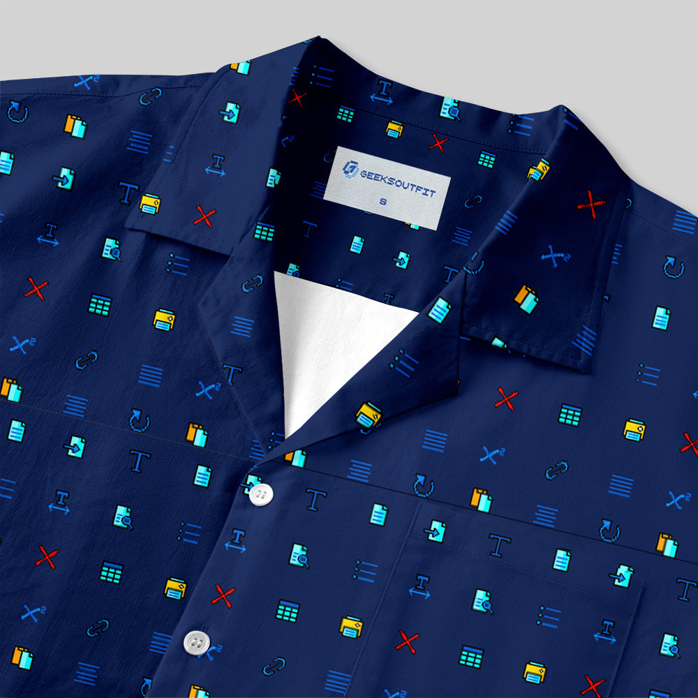 Chemise Hawaïenne à Poche - Icônes Technologiques