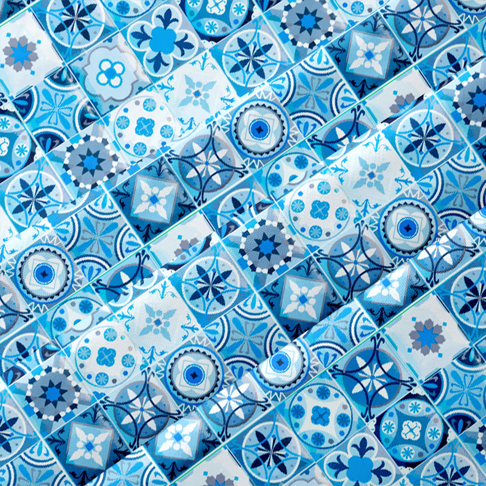 Chemise Hawaïenne à Poche - Motif d'Azulejos Rétro Portugais