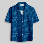 Chemise Hawaïenne à Poche - Dessin au Trait de Vaisseau Spatial