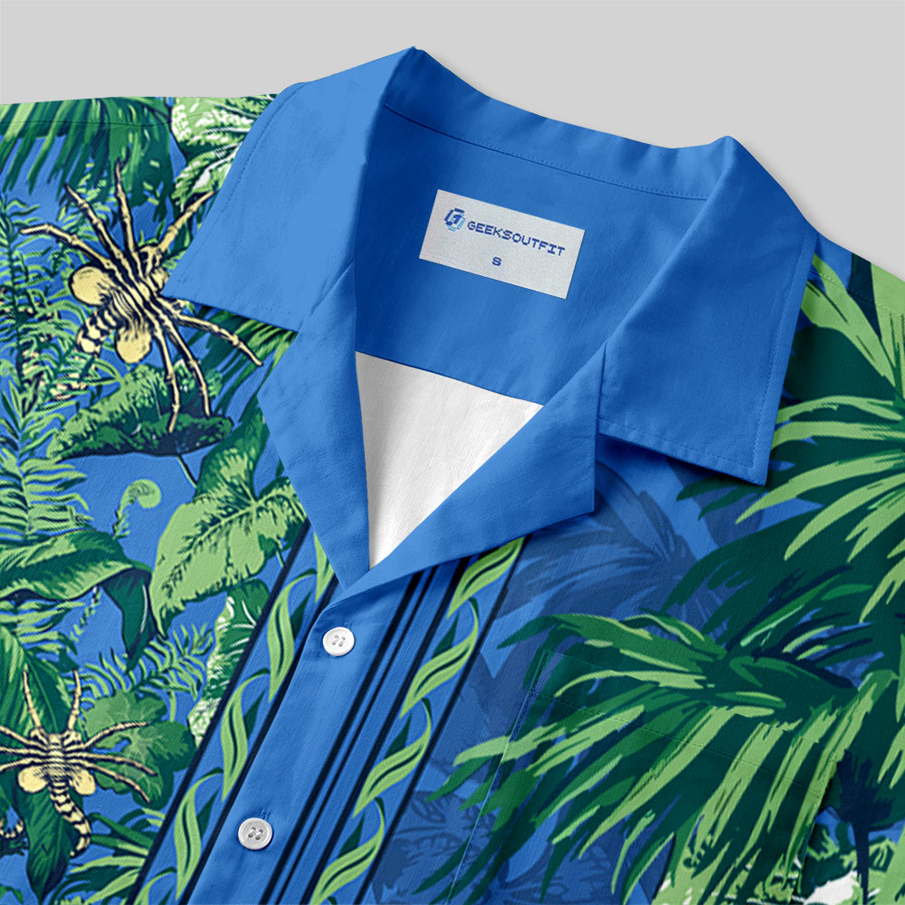 Chemise Hawaïenne à Poche - Aventure Tropicale Facehugger