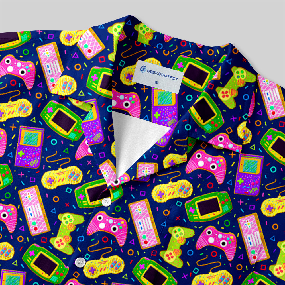 Chemise Hawaïenne à Poche - Manette de Jeu en Biscuit Sablé