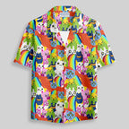 Chemise Hawaïenne à Poche - Chat Explosif