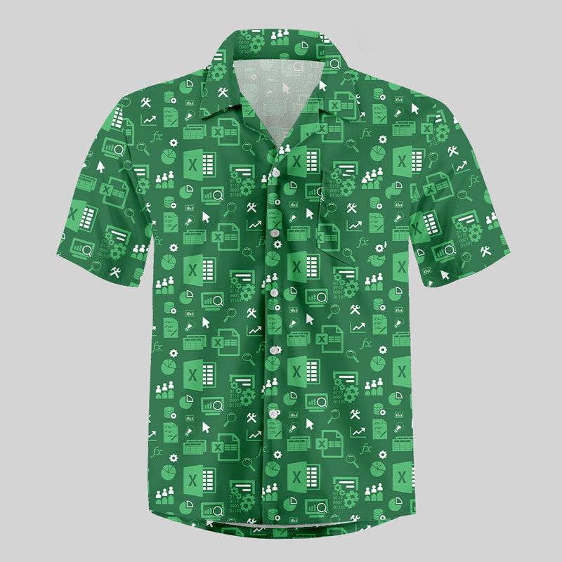 Chemise Hawaïenne à Poche - Élégance Tableur Excel Deux