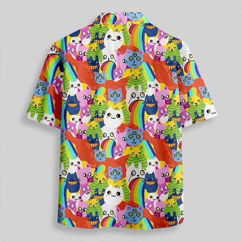 Chemise Hawaïenne à Poche - Chat Explosif