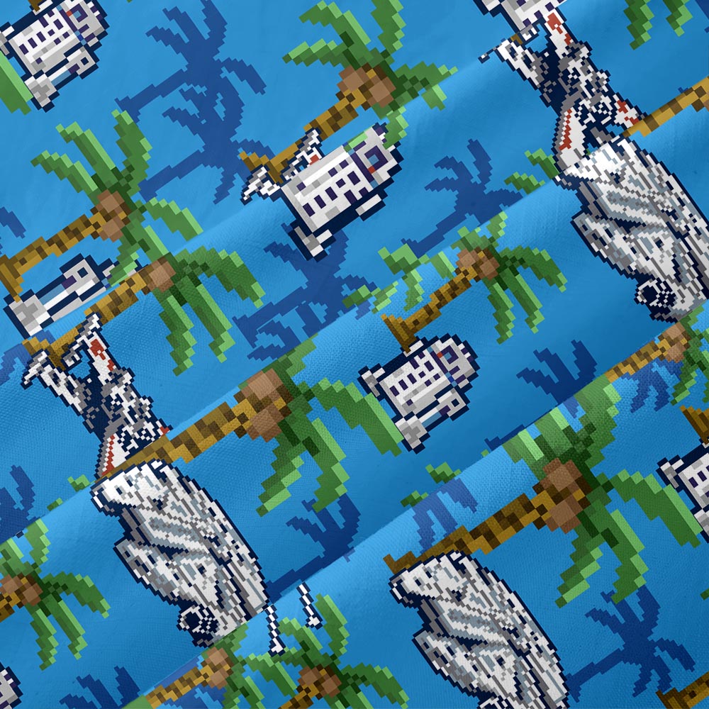 Chemise Hawaïenne à Poche - Espace Pixel Science-Fiction