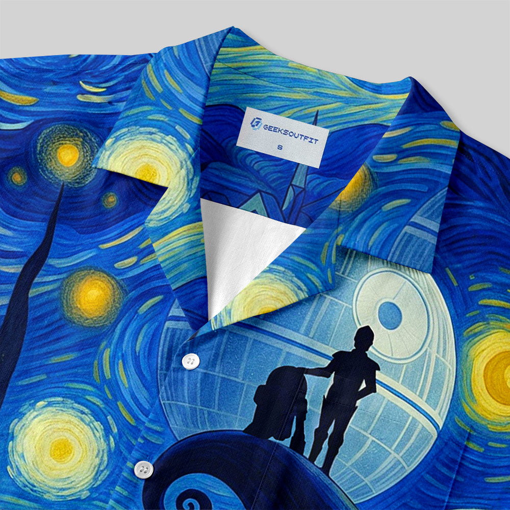 Chemise Hawaïenne à Poche - Robot sous la Nuit Étoilée