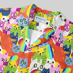 Chemise Hawaïenne à Poche - Chat Explosif