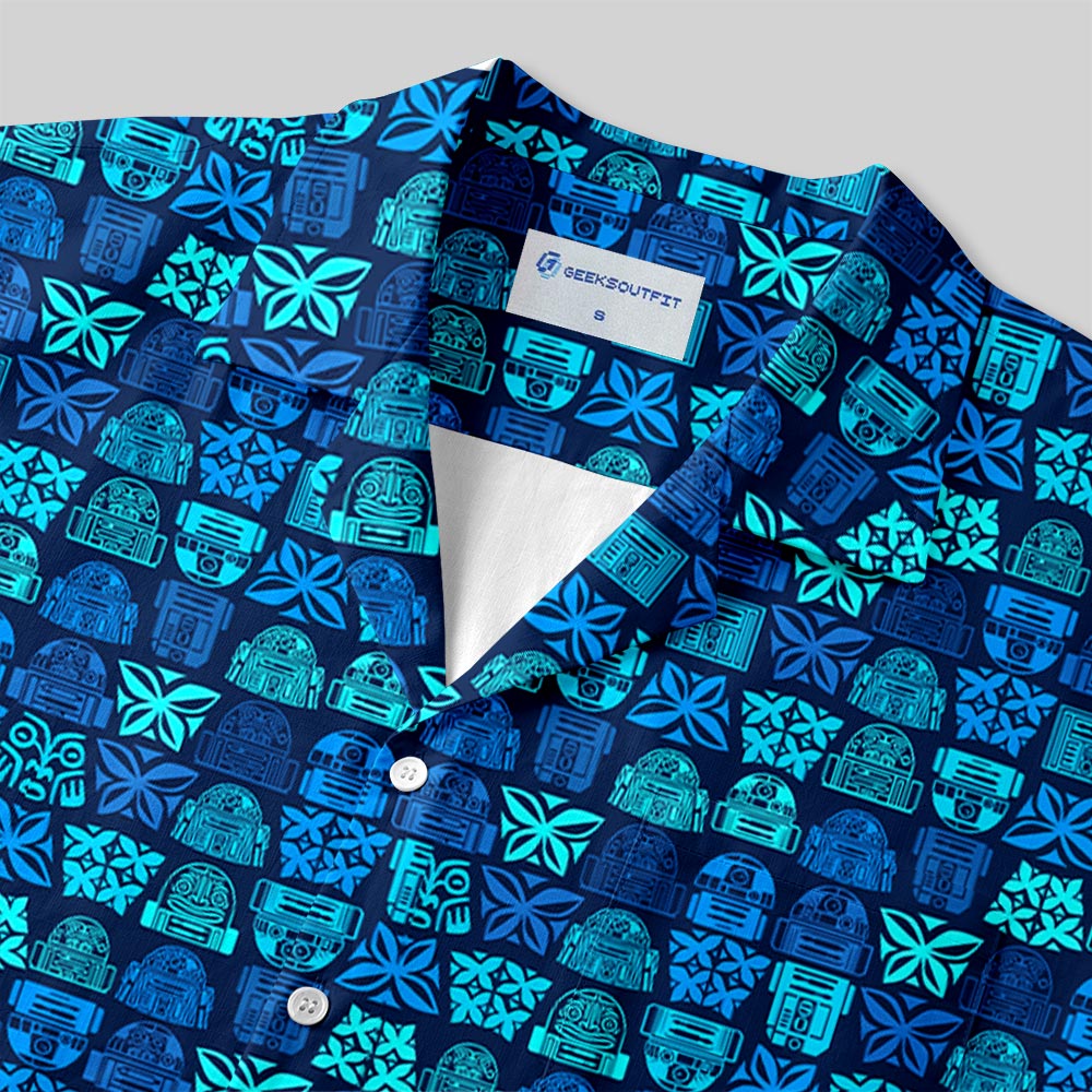 Chemise Hawaïenne à Poche - Motif Hawaïen Robot