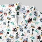 Chemise Hawaïenne à Poche - Scène Hawaïenne de Science-Fiction Drôle