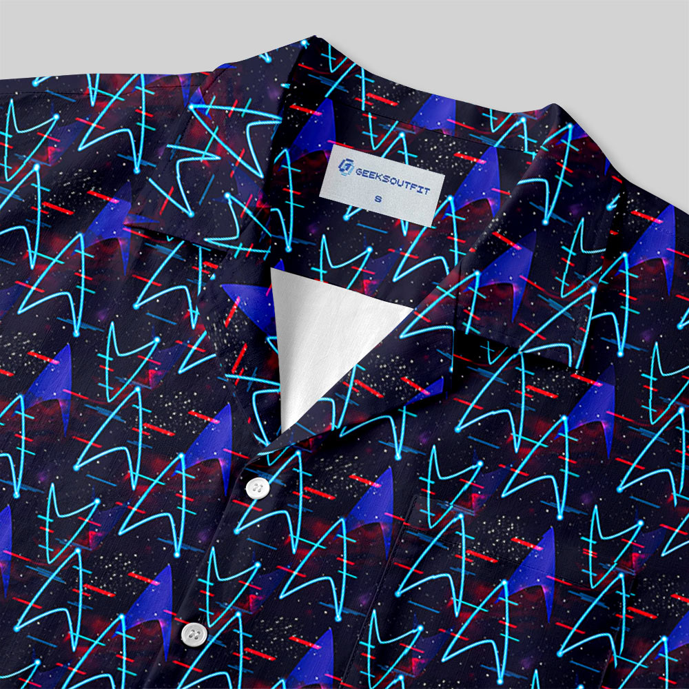 Chemise Hawaïenne à Poche - Icône Spatiale de Science-Fiction