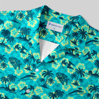 Chemise Hawaïenne à Poche - Avion Hawaïen Vert