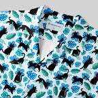 Chemise Hawaïenne à Poche - Chat en Pixel