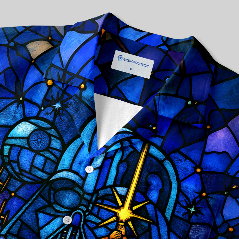 Chemise Hawaïenne à Poche - Grilles de Vitrail de l'Empire Spatial