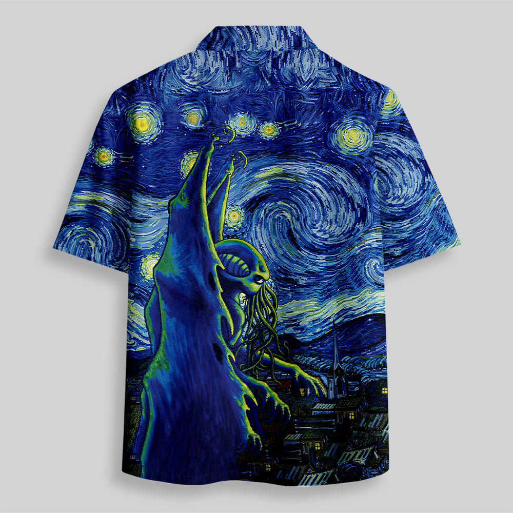 Chemise Hawaïenne à Poche - Cthulhu Nuit Étoilée