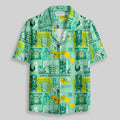 Chemise Hawaïenne à Poche - Tiki Hawaïen Traditionnel Vert