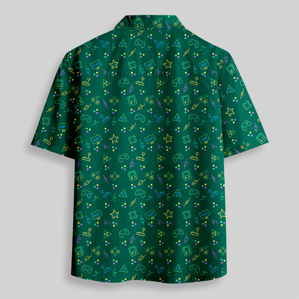 Chemise Hawaïenne à Poche - Icône de Jeu Rétro