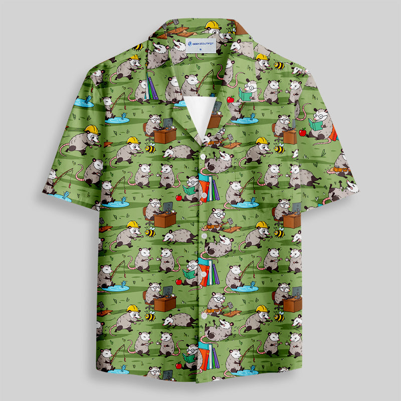 Chemise Hawaïenne à Poche - Opossums Occupés