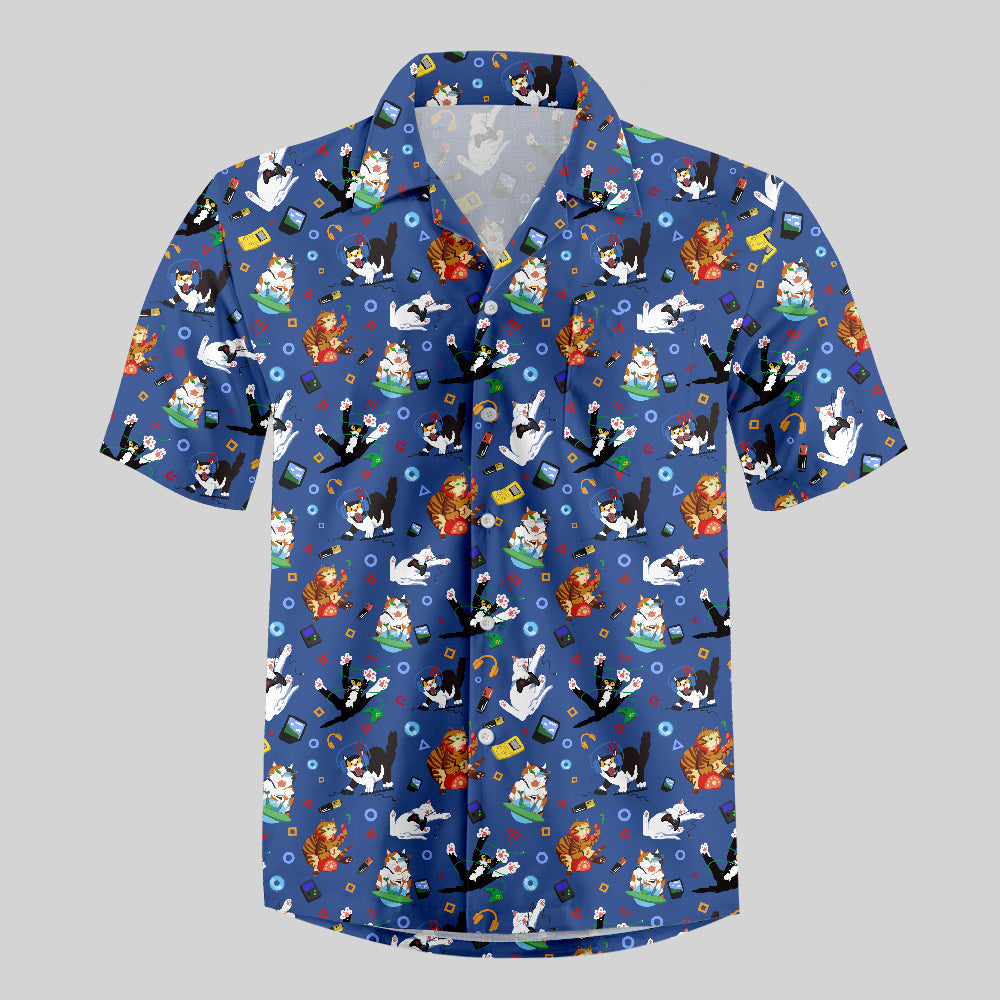 Chemise Hawaïenne à Poche - Jeu de Fantaisie Féline